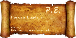 Percze Eugén névjegykártya